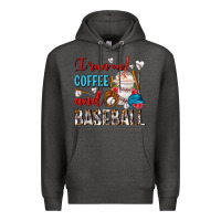 Charcoal Heather I Run On Coffee And Baseball Frappe Premium Hoodie - FaDigitalArtStudio