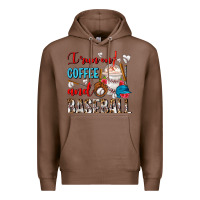 Chestnut I Run On Coffee And Baseball Frappe Premium Hoodie - FaDigitalArtStudio