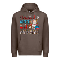 Coffee I Run On Coffee And Baseball Frappe Premium Hoodie - FaDigitalArtStudio