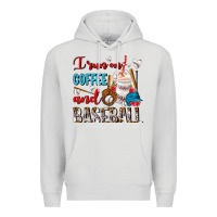 Dove Grey I Run On Coffee And Baseball Frappe Premium Hoodie - FaDigitalArtStudio