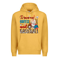 Mustard I Run On Coffee And Baseball Frappe Premium Hoodie - FaDigitalArtStudio