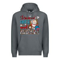 Rock I Run On Coffee And Baseball Frappe Premium Hoodie - FaDigitalArtStudio