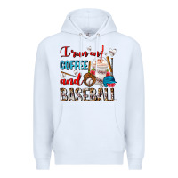 White I Run On Coffee And Baseball Frappe Premium Hoodie - FaDigitalArtStudio
