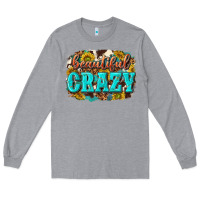 Heather Grey Western Beautiful Crazy Long Sleeve Tee - texasbilliewilder