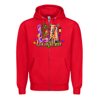 Red Louisiana LA Mardi Gras Zipper Hoodie - FaDigitalArtStudio