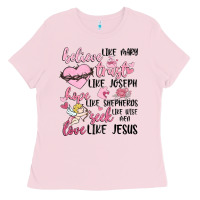 Bubblegum Pink christian valentines Ladies Tee - MaliasSmallBusiness