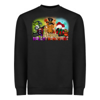 Black happy hallothanksmas gnomes Heavyweight Sweatshirt - CowGirlArtShop