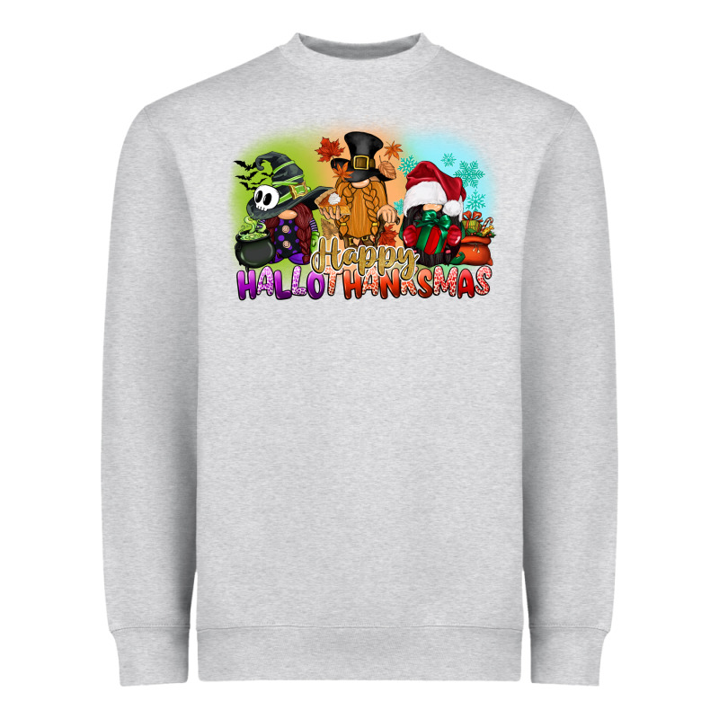 Happy Hallothanksmas Gnomes Heavyweight Sweatshirt by CowGirlArtShop | Teevron