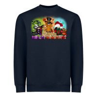 Navy happy hallothanksmas gnomes Heavyweight Sweatshirt - CowGirlArtShop