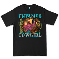 Black untamed cowgirl Premium Tee - NancyCooperArtShop