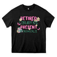 Black retired library kid present bookish girlie Heavy Core Tee - MaliasSmallBusiness