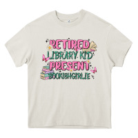 Cream retired library kid present bookish girlie Heavy Core Tee - MaliasSmallBusiness
