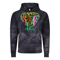 Cloud Black Aries Zodiac Sign Sunflower Leopard Serape Vintage Hoodie - RanaPortraitStore