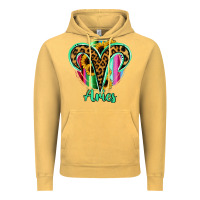 Vintage Mustard Aries Zodiac Sign Sunflower Leopard Serape Vintage Hoodie - RanaPortraitStore