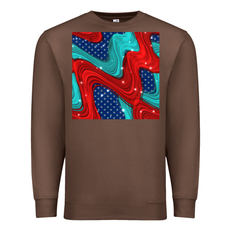 American Flag Stripes Seamless Pattern Premium Sweatshirt by BundleAndBundleShop | Teevron