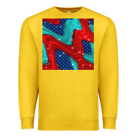 Lemon american flag stripes seamless pattern Premium Sweatshirt - BundleAndBundleShop