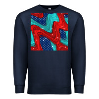 Navy american flag stripes seamless pattern Premium Sweatshirt - BundleAndBundleShop