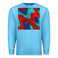 Ocean Blue american flag stripes seamless pattern Premium Sweatshirt - BundleAndBundleShop