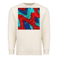 Sandshell american flag stripes seamless pattern Premium Sweatshirt - BundleAndBundleShop