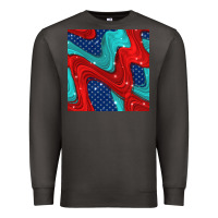 Smoke american flag stripes seamless pattern Premium Sweatshirt - BundleAndBundleShop