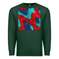 Sports Green american flag stripes seamless pattern Premium Sweatshirt - BundleAndBundleShop