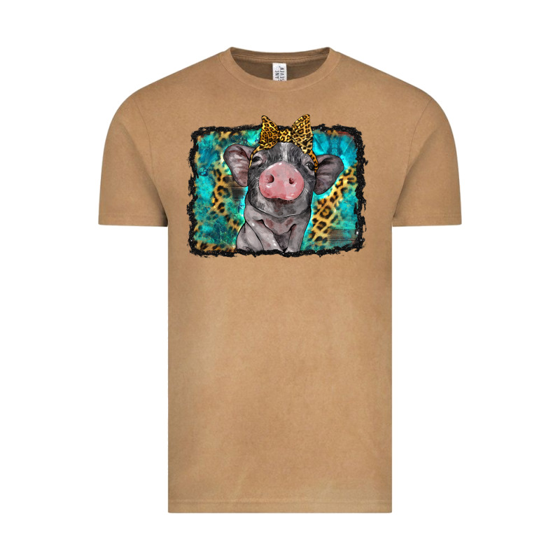 Baby Pig With Leopard Background Vintage Tee by BarkalooDesign | Teevron