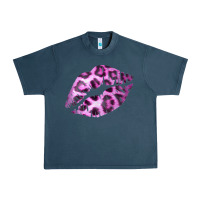 Midnight Navy Pink Leopard Lips Urban Heavy Tee - Bettercallsaul