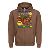 Chestnut when life gives you lemons boil some crawfish mard Zipper Hoodie - FaDigitalArtStudio