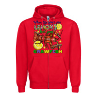 Red when life gives you lemons boil some crawfish mard Zipper Hoodie - FaDigitalArtStudio