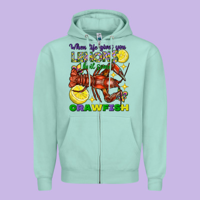 When Life Gives You Lemons Boil Some Crawfish Mard Zipper Hoodie Designed By Fadigitalartstudio