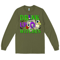 Army Green Drink Up Witches Long Sleeve Tee - texasbilliewilder