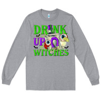 Heather Grey Drink Up Witches Long Sleeve Tee - texasbilliewilder