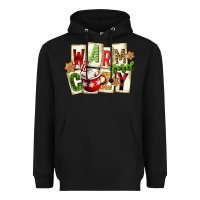 Black warm and cozy hot cocoa Heavyweight Hoodie - FaDigitalArtStudio