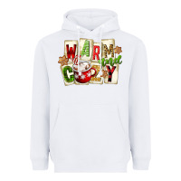 White warm and cozy hot cocoa Heavyweight Hoodie - FaDigitalArtStudio