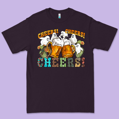 Western Cheers With Ghosts Premium Tee Designed By Nancycooperartshop