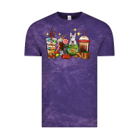 Cloud Purple Christmas coffee cups with Bull Terrier Vintage Tee - RanaPortraitStore