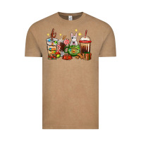 Vintage Coffee Christmas coffee cups with Bull Terrier Vintage Tee - RanaPortraitStore