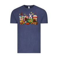 Vintage Denim Christmas coffee cups with Bull Terrier Vintage Tee - RanaPortraitStore
