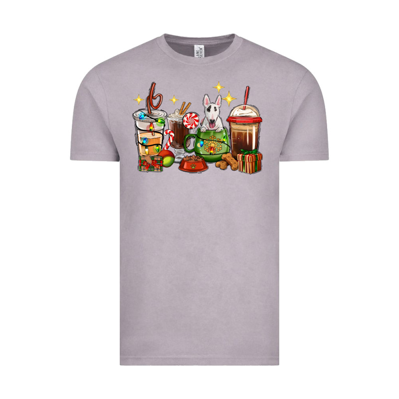 Christmas Coffee Cups With Bull Terrier Vintage Tee by RanaPortraitStore | Teevron