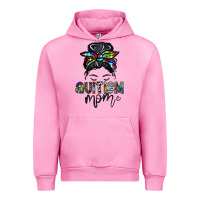 Fuchsia Pink autism mom Urban Hoodie - CowhideDigitalArt