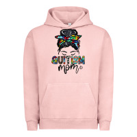 Pigment Salmon autism mom Urban Hoodie - CowhideDigitalArt