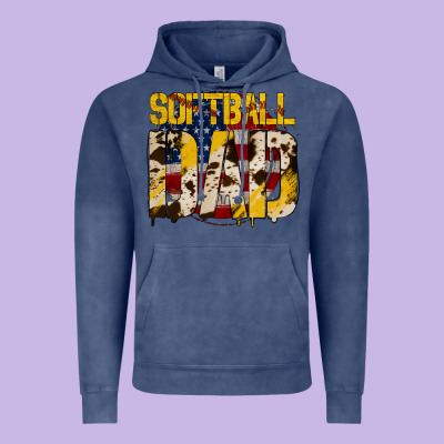 American Softball Dad Vintage Hoodie Designed By Bettercallsaul