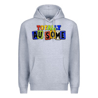 Heather Grey Totally au-some Premium Hoodie - FaDigitalArtStudio