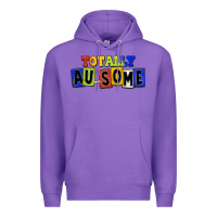 Purple Totally au-some Premium Hoodie - FaDigitalArtStudio