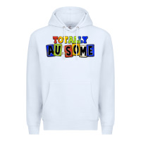 White Totally au-some Premium Hoodie - FaDigitalArtStudio