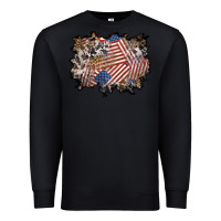 Black 4th of july background Premium Sweatshirt - BundleAndBundleShop