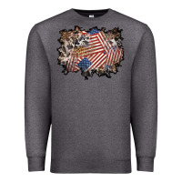 Charcoal Heather 4th of july background Premium Sweatshirt - BundleAndBundleShop