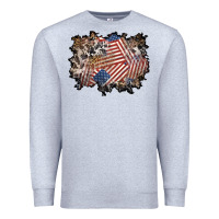 Heather Grey 4th of july background Premium Sweatshirt - BundleAndBundleShop