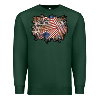 Sports Green 4th of july background Premium Sweatshirt - BundleAndBundleShop
