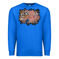 True Royal 4th of july background Premium Sweatshirt - BundleAndBundleShop